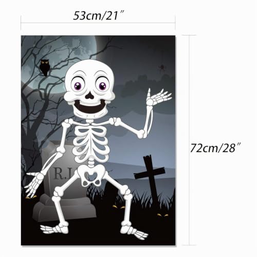 FEPITO Party Games jeu halloween épingle dents crâne 24 pcs